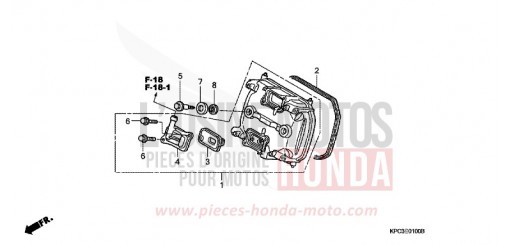 COUVERCLE DE CULASSE AVANT XL125V8 de 2008